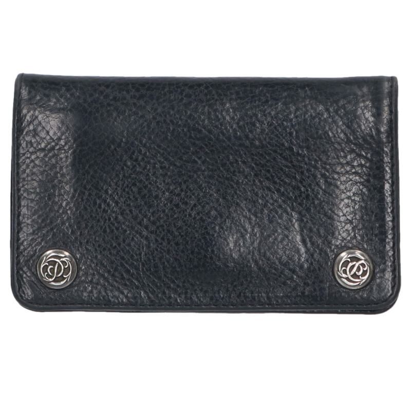 クロムハーツ 1ZIP 1ジップ フローラルボタンレザーウォレット財布 メンズ