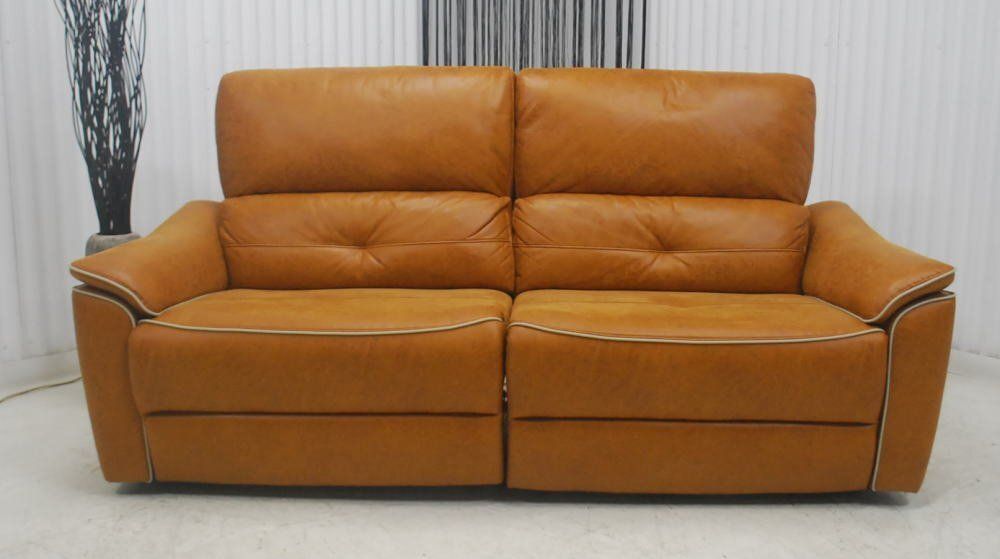  アウトレット 現品限り 一部 大 北欧調モダン 電動リクライナーソファー キャメル 寛ぎ空間 250616 バッジオ3p電動 3人用ソファ 2人掛け 3人掛けソファ ソファ ソファベッド