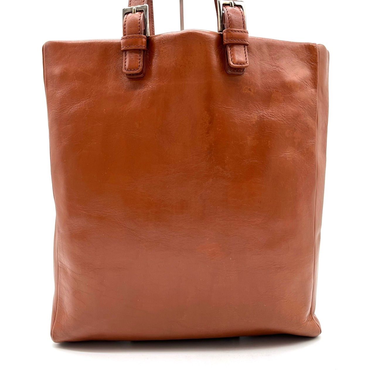 HIROFU ヒロフ Hロゴ トートバッグ ハンドバッグ 革 ブラウン 大容量 HIROFU ヒロフ ブラウン 本革レザー Hロゴ トートバッグ ハンドバッグ