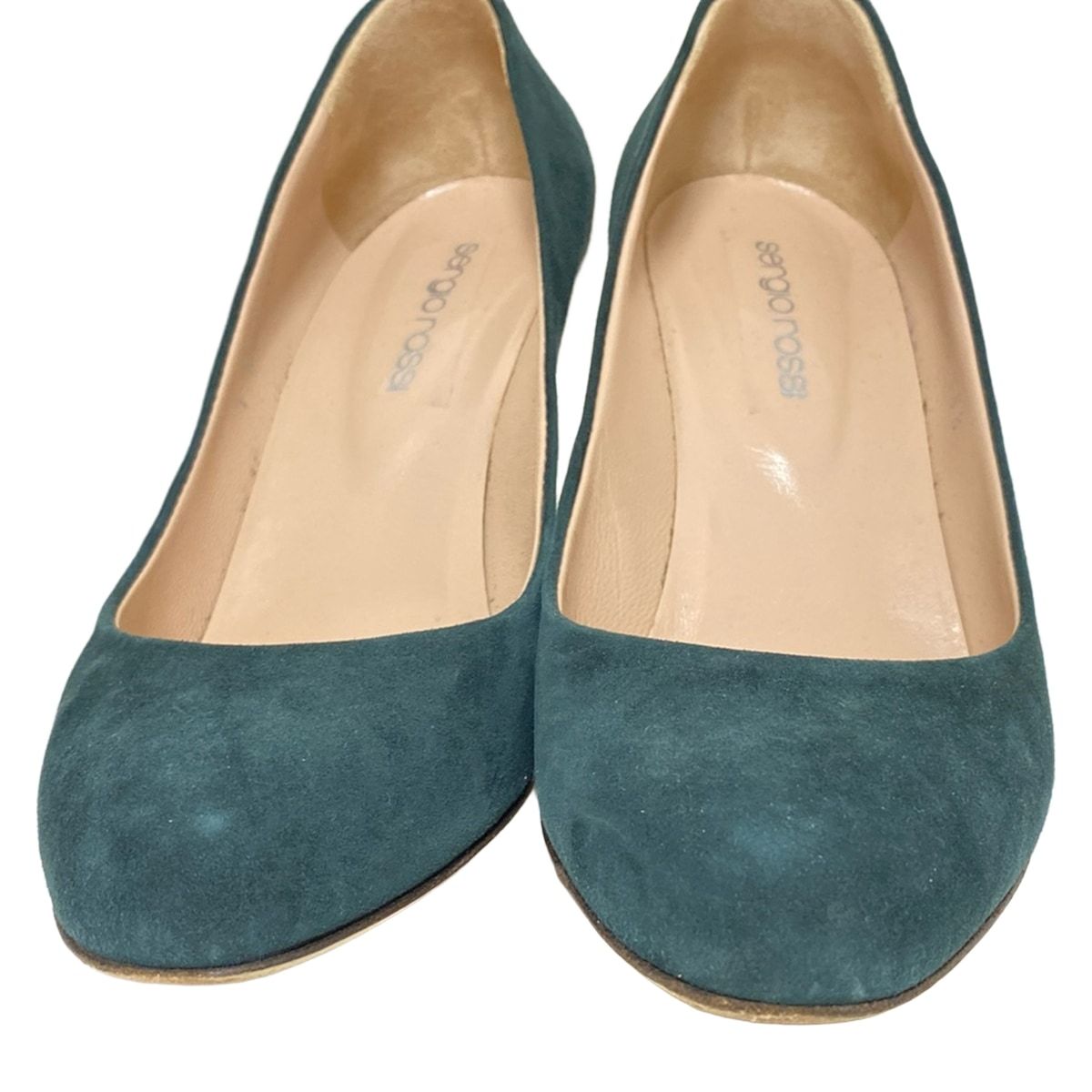  sergio rossi セルジオロッシ パンプス 35 1 2 レディース - ブルーグリーン ハイヒール パンプス パンプス