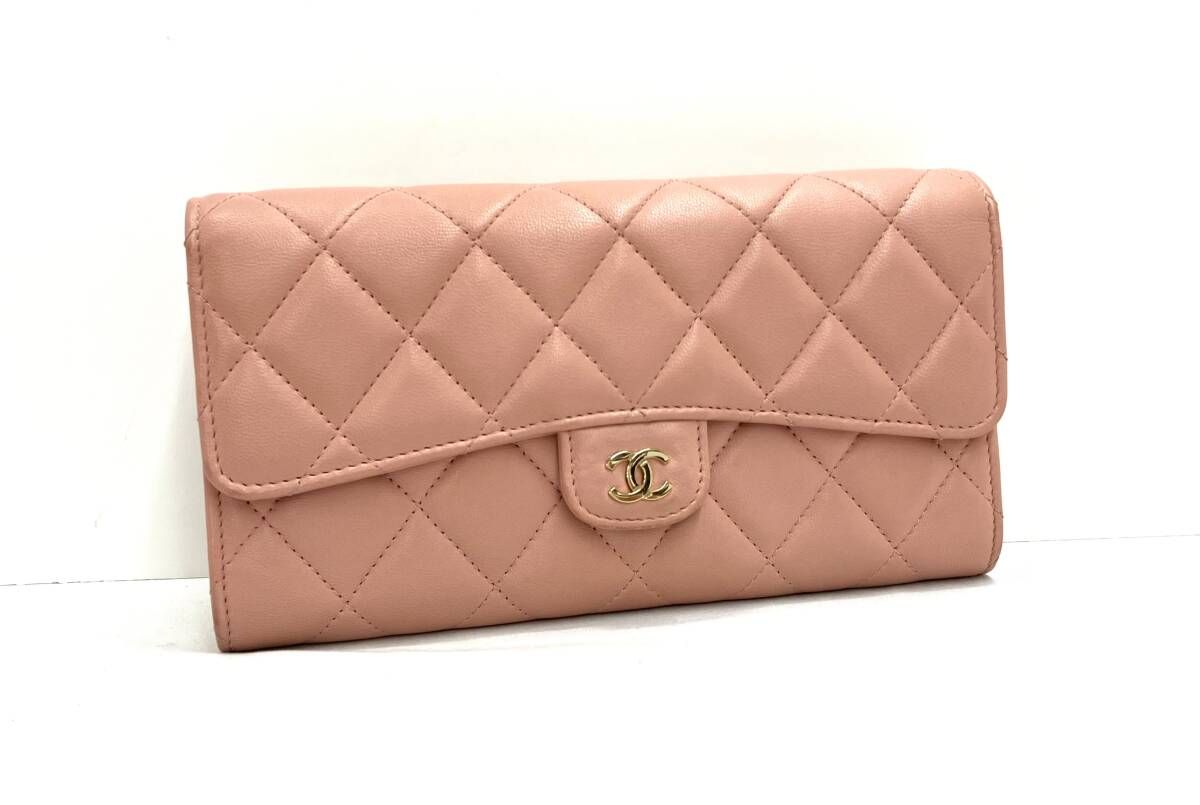CHANEL シャネル マトラッセ ラムスキン ロングフラップウォレット 長財布 24045283 箱有り
