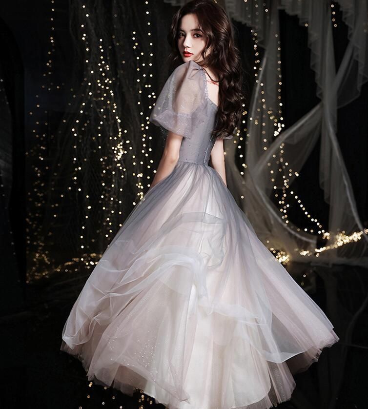 発表会 舞台衣装 パーティ フォーマル グラデーション 気品 女優 チュール ドレス L 11号 OPN2652