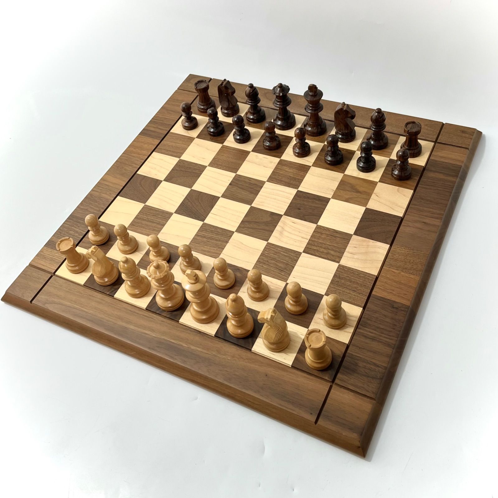 ち18 DRUEKE チェス盤 木製チェスセット ボードゲーム木製チェス駒 THE Drueke Company ヴィンテージ