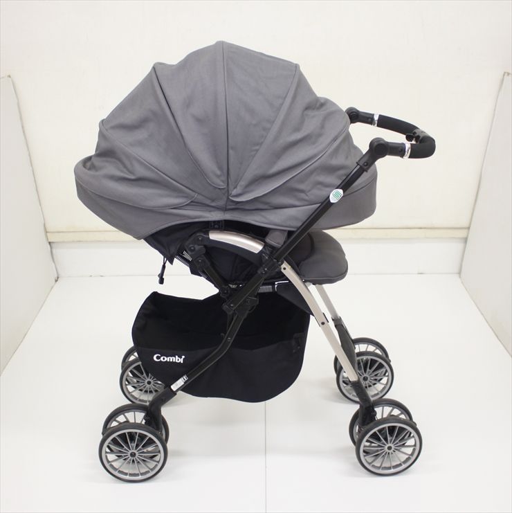 アンブレッタ 4キャス エッグショック UH トラディショナルグレー コンビ製ベビーカー ハイシート58 cm 生後1カ月～ クリーニング済み