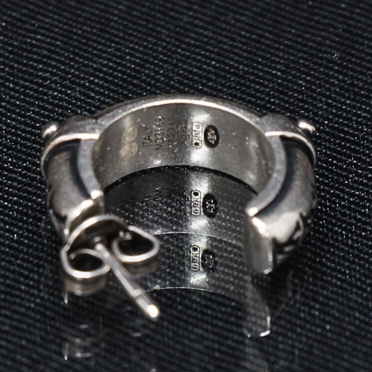 メンズ ルイヴィトン M03168 フープピアス LVロジン ピアス シルバー
