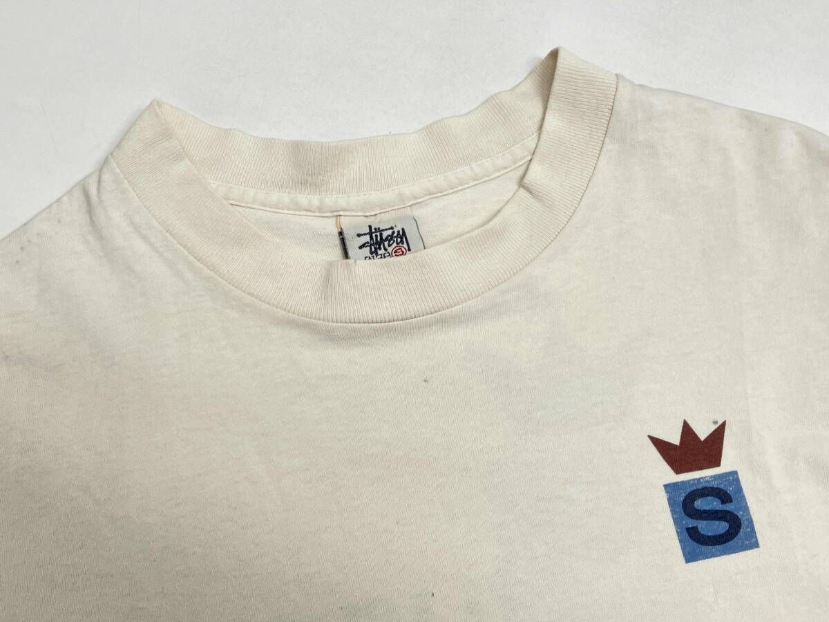 健康 STUSSY ステューシー クラウン 90s コットンTシャツ 半袖 サイズ S