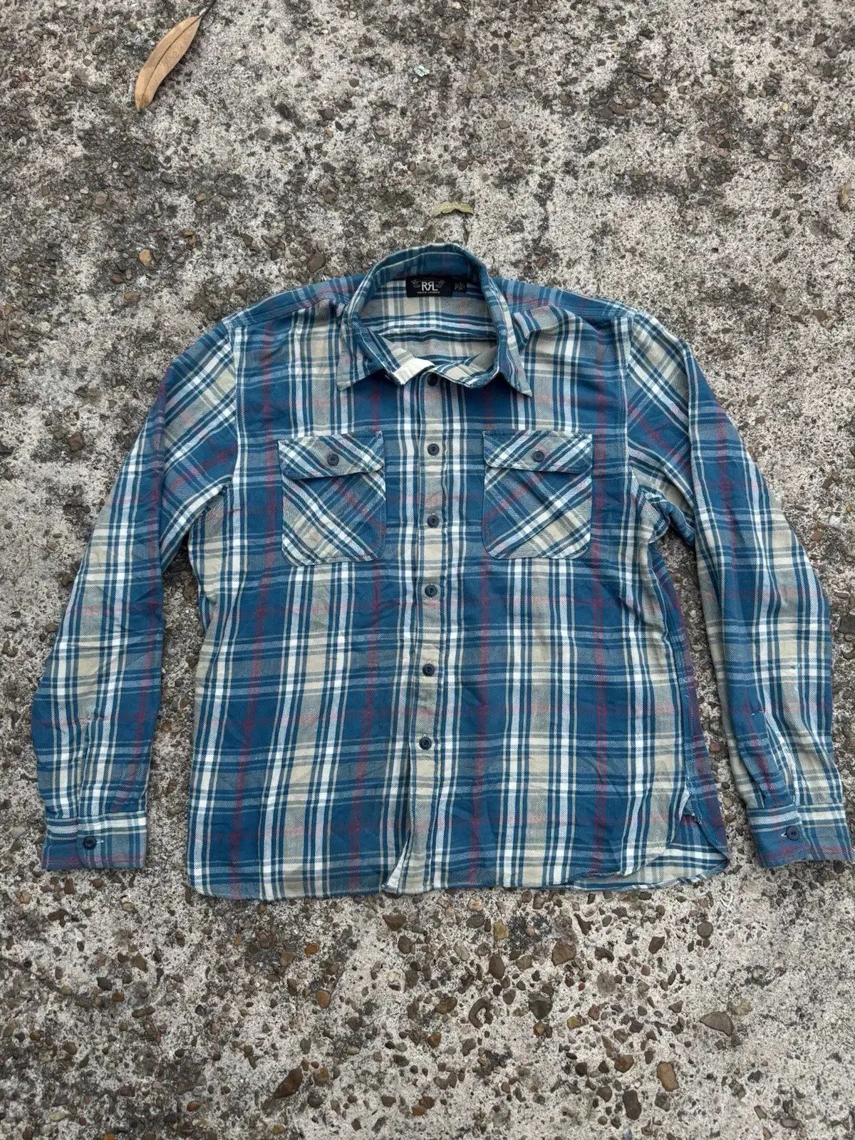 90 s RRL ダブルアールエル フランネル チェック シャツ