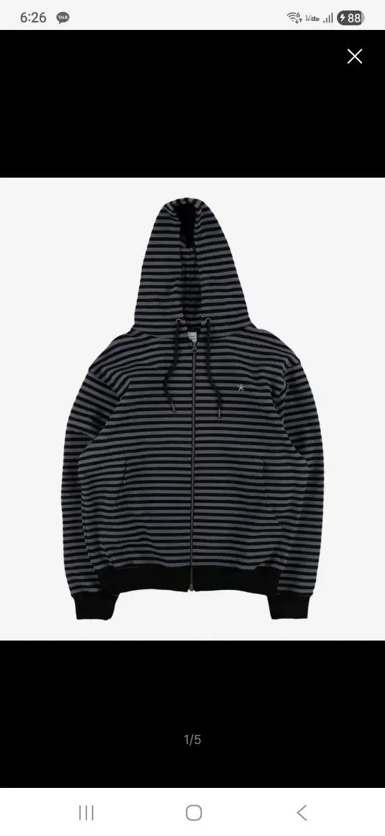 ザコールデストモーメント TCM ストライプ フード ジップアップ s