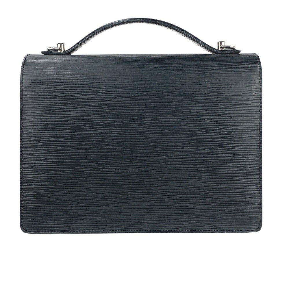 鑑定済 ルイヴィトン 2way エピ モンソー ショルダー バッグ ノワール 黒 □新同□ ルイヴィトン モンソー ハンド ショルダー バッグ エピ