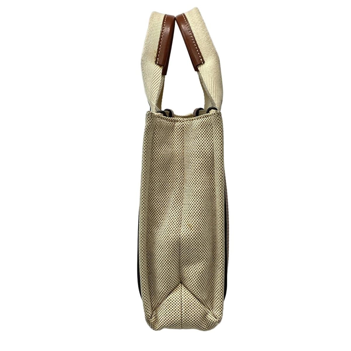 Chloe クロエ トートバッグ ウッディスモールトートバッグ ブラウン×アイボリー レザー