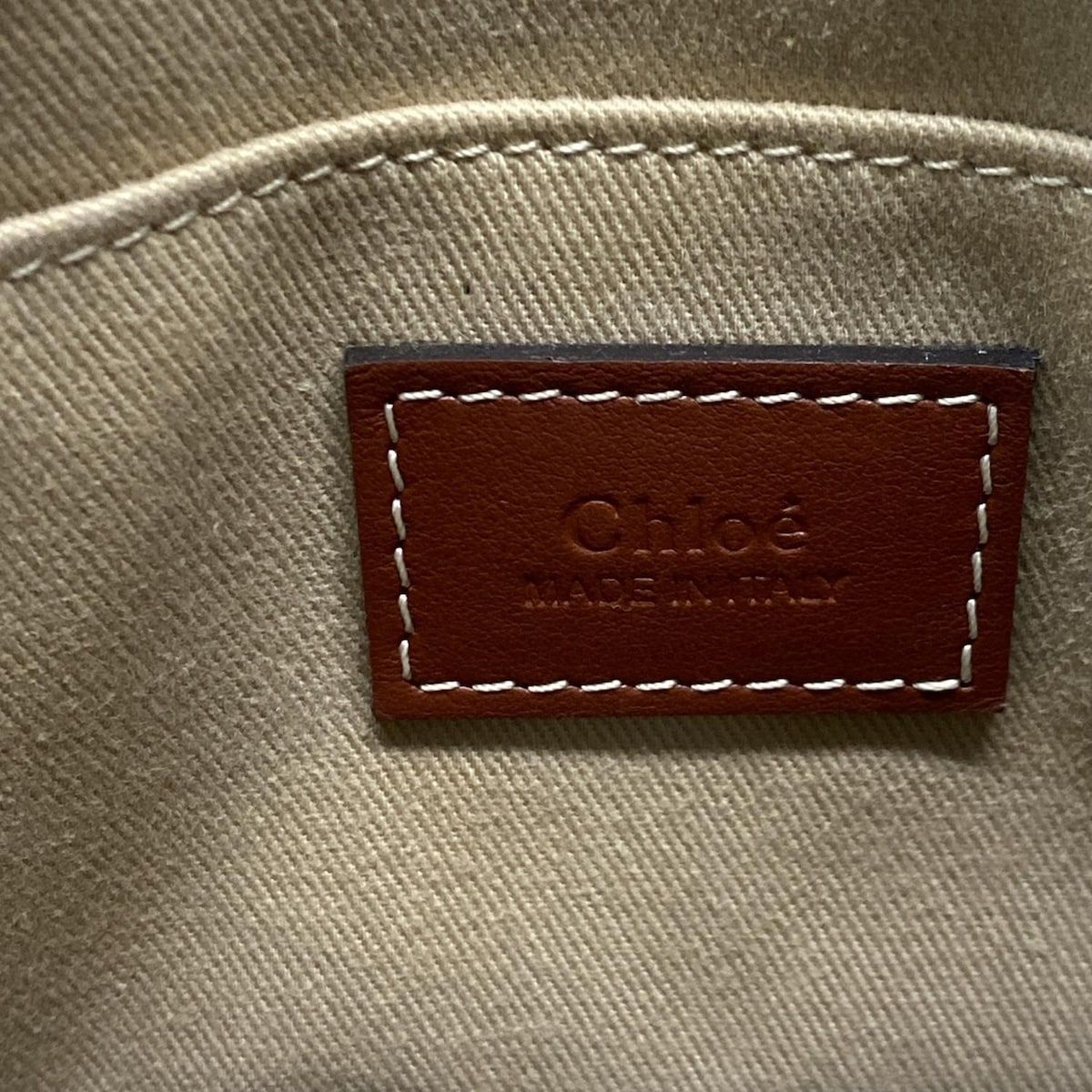 ブラウン×アイボリー レザー