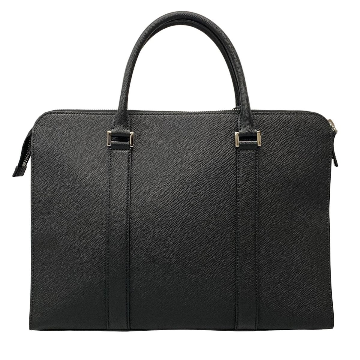 BVLGARI ブラック レザー ビジネスバッグ BVLGARI(ブルガリ) ビジネスバッグ ブルガリ マン 黒 レザー - メルカリ