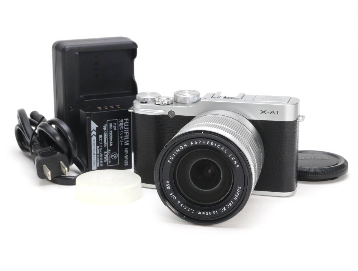 FUJIFILM フジフィルム X-A1 シルバー XC 16-50mm B- (並品) FUJIFILM 富士フイルム X-A1 シルバー XC 16-50mm F3.5-5.6