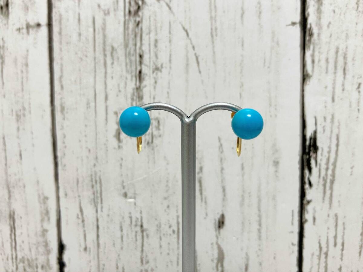 K 18 青石 イヤリング 約2 42 g