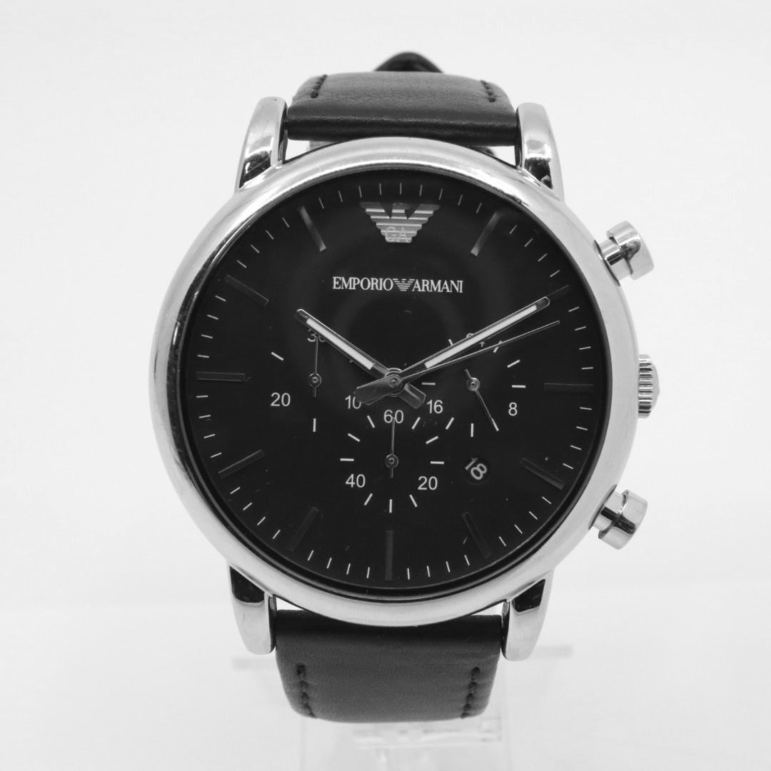 エンポリオアルマーニ EMPORIO ARMANI 腕時計 メンズ ブラック