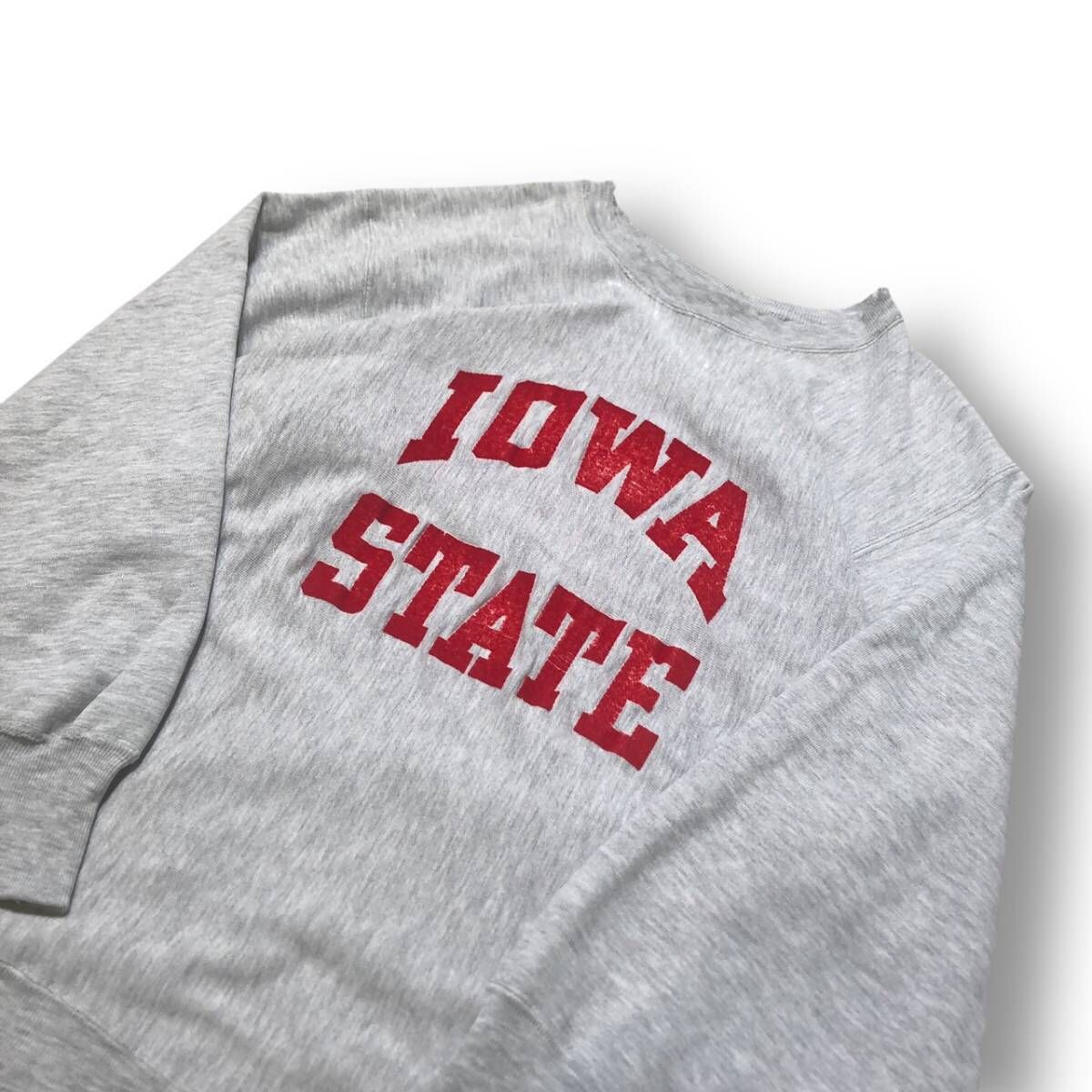 80's Champion REVERSE WEAVE sweat フロッキープリントスウェット