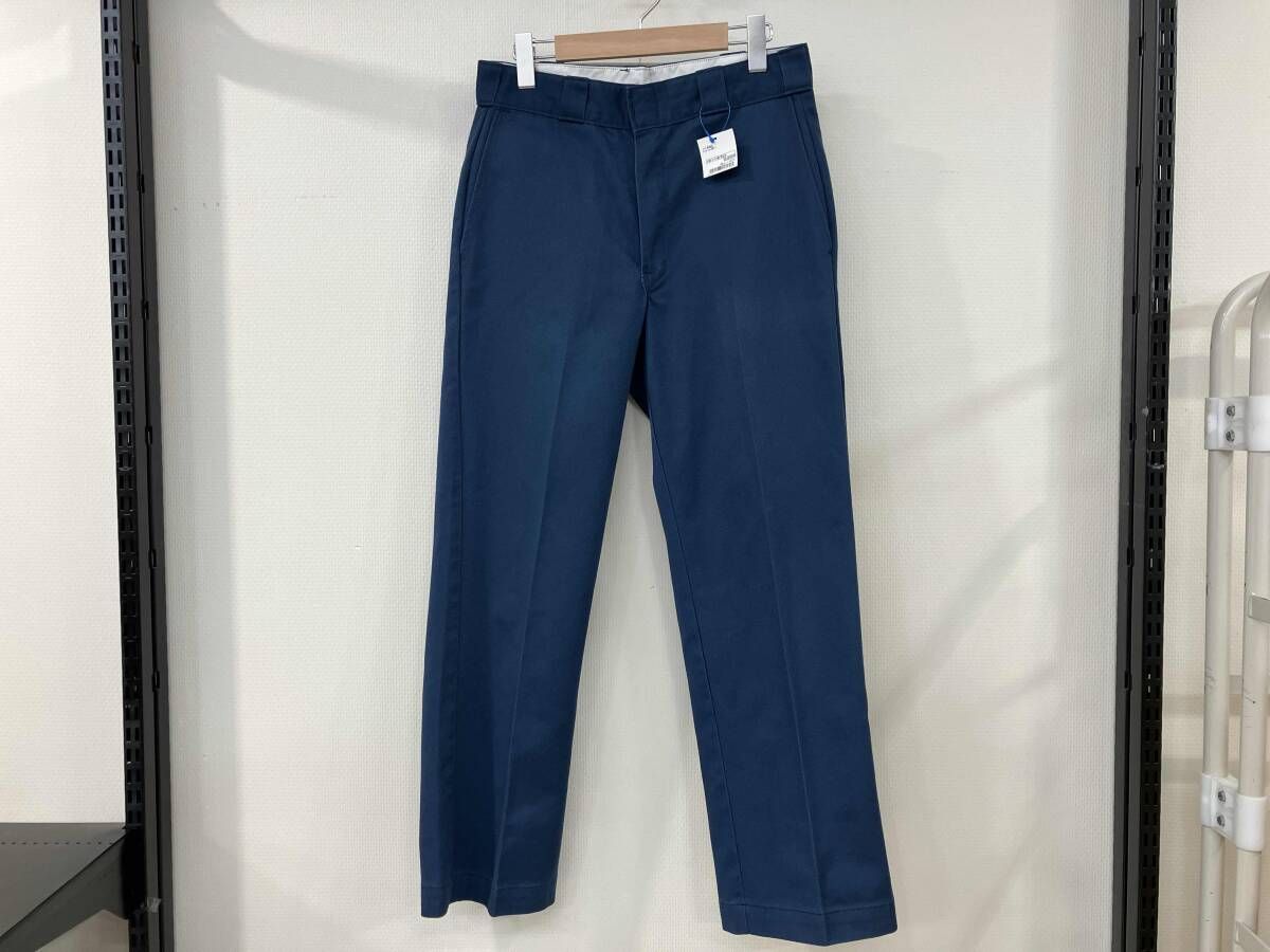 Dickies ディッキーズ ワークパンツ チノパン 綿パン サイズW31×L30 紺 ネイビー ポリエステル コットン メンズ W調整開放跡有り