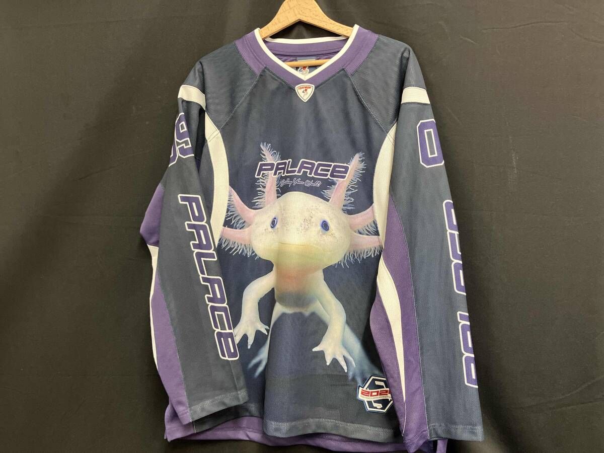 PALACE パレス スケートボード building your world mesh jerseyメッシュ ジャージ ウーパールーパー 長袖Tシャツ パープル系 L