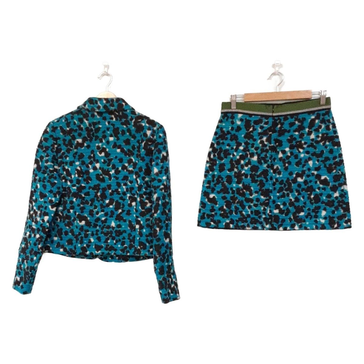 MISSONI ミッソーニ スカートスーツ レディース - ブルー×黒×白 ミニスカート 冬