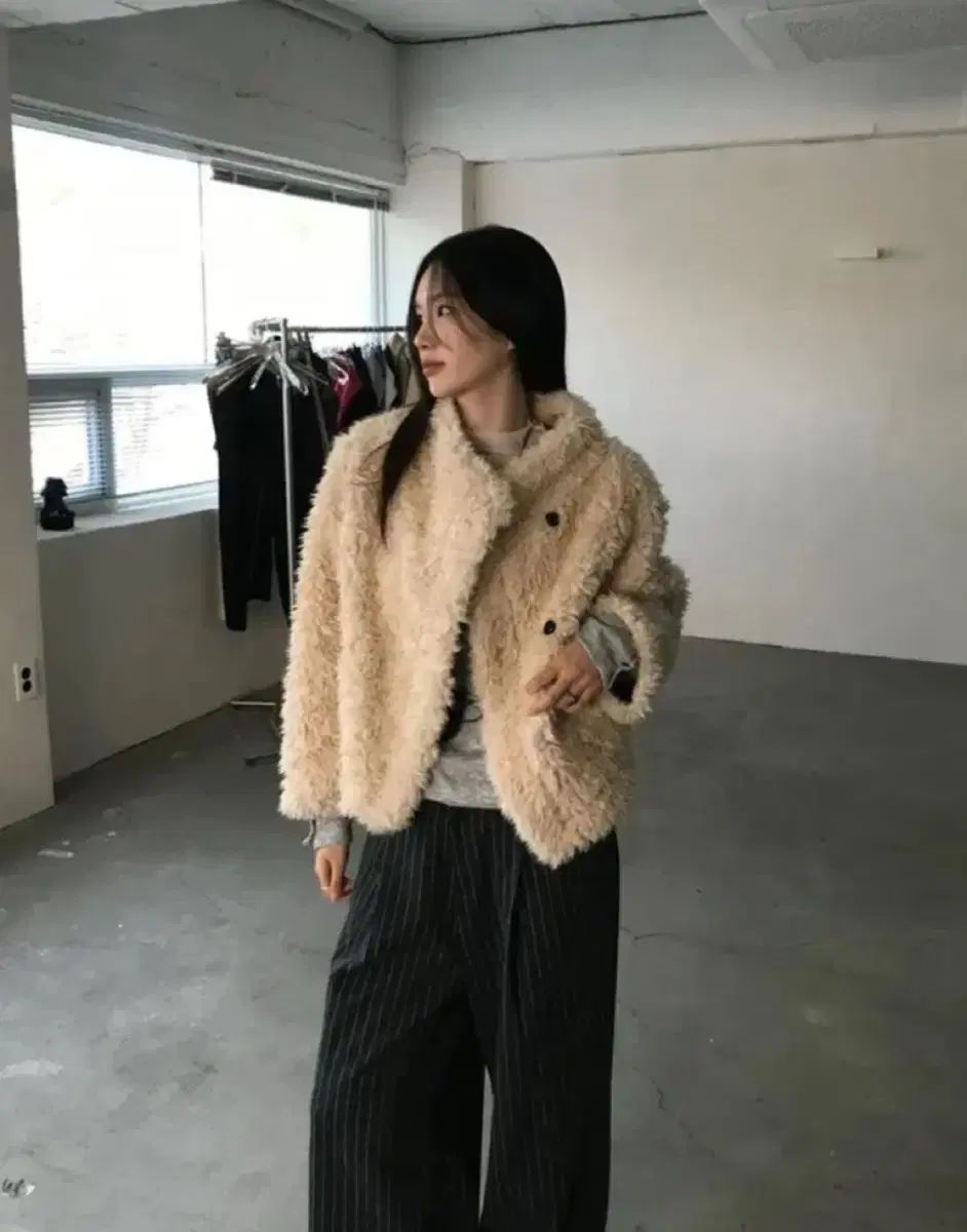 テディ Single ファー ショートジャケット