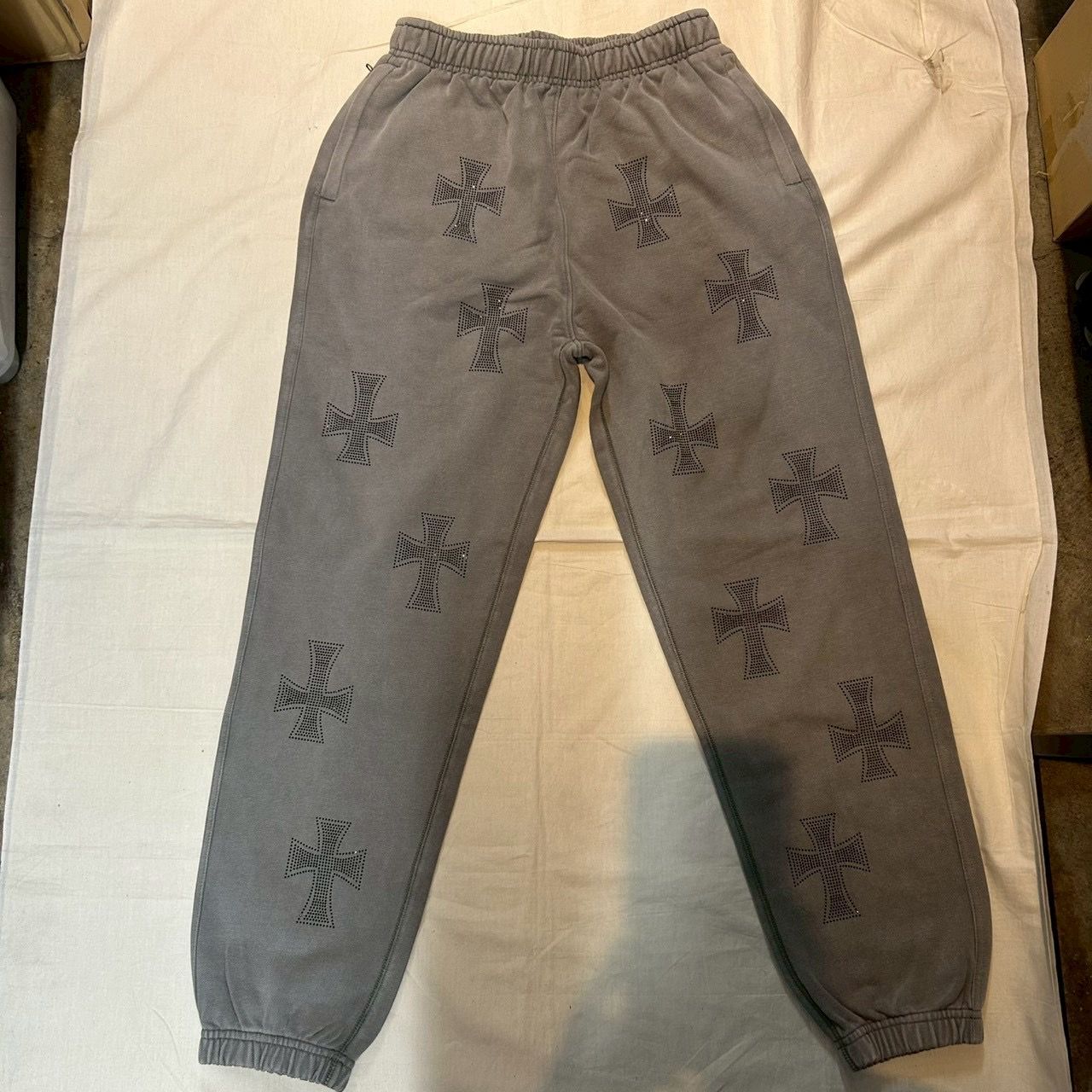 WASH GREY×BLACK CROSS JOGGER Unknown London