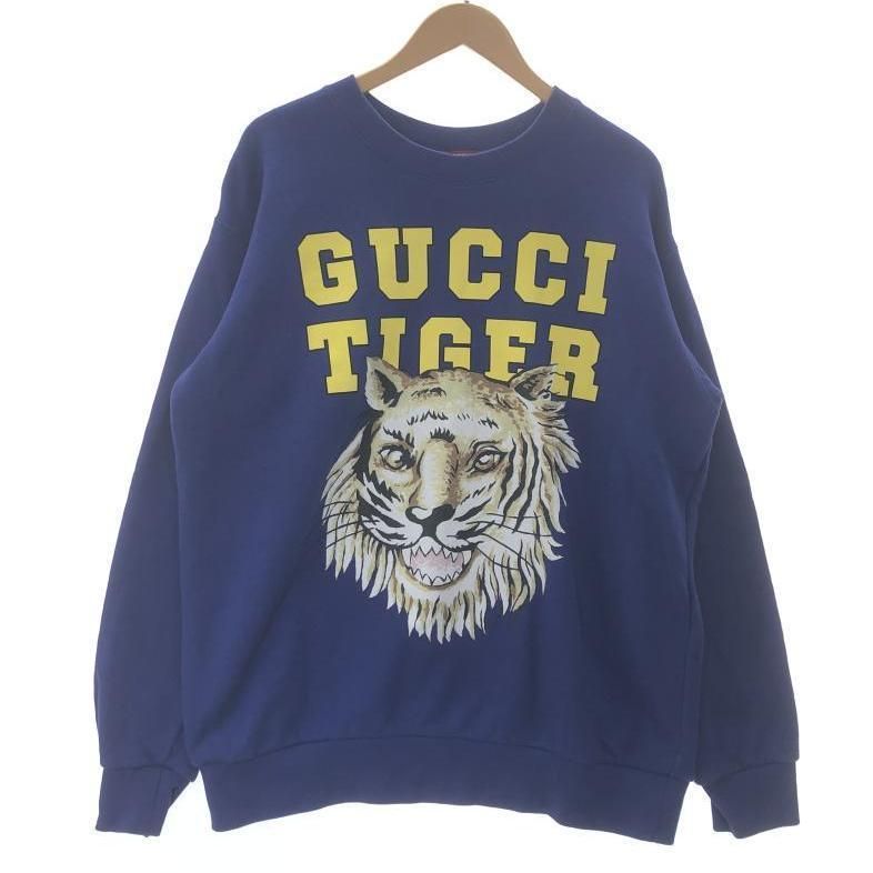 GUCCI タイガープリントスウェット M 623245XJD3T ブルー グッチ 10