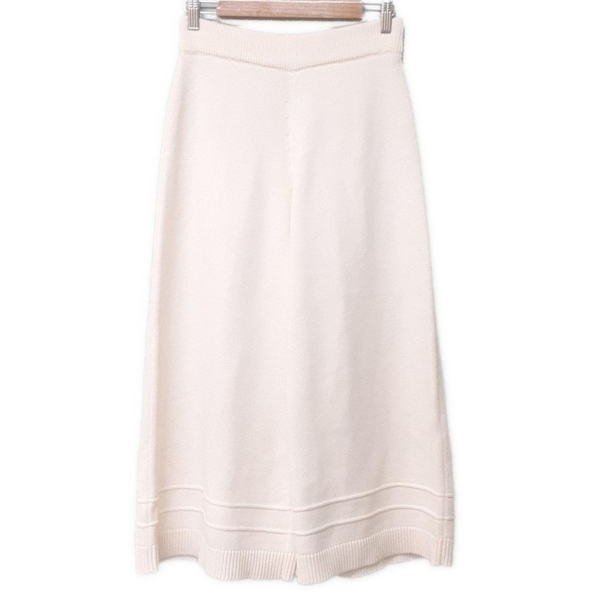 フォクシーニューヨーク パンツ サイズ40 M レディース - 40587 白 クロップド 半端丈 ウエストゴム ニット ワイドパンツ