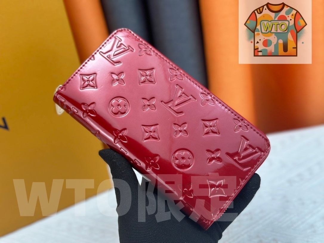 WTO通販 ルイヴィトン LV ジッピー ラウンドファスナーウォレット 19×10cm 漆皮光面エンボス -WTO輸入-RLN82