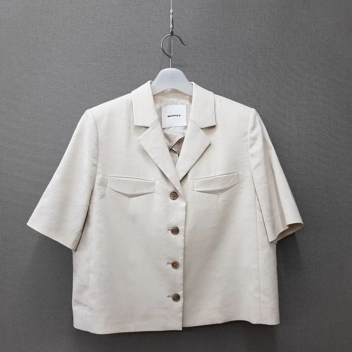 BEAN POLE ビーンポール 2025 リネン ブレンド 半袖 ジャケット M サイズ