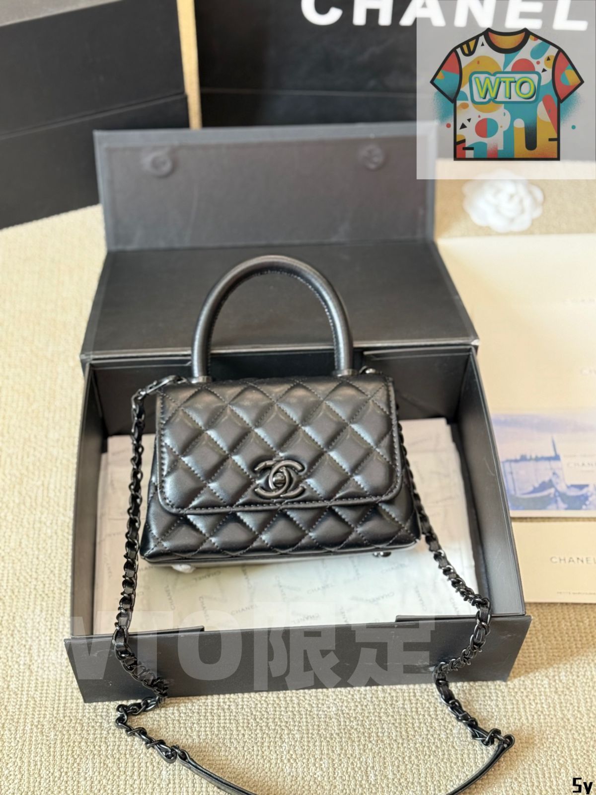 シャネル ココ ハンドル スモールサイズ 20×14cm クラシックデザイン ボックス付き