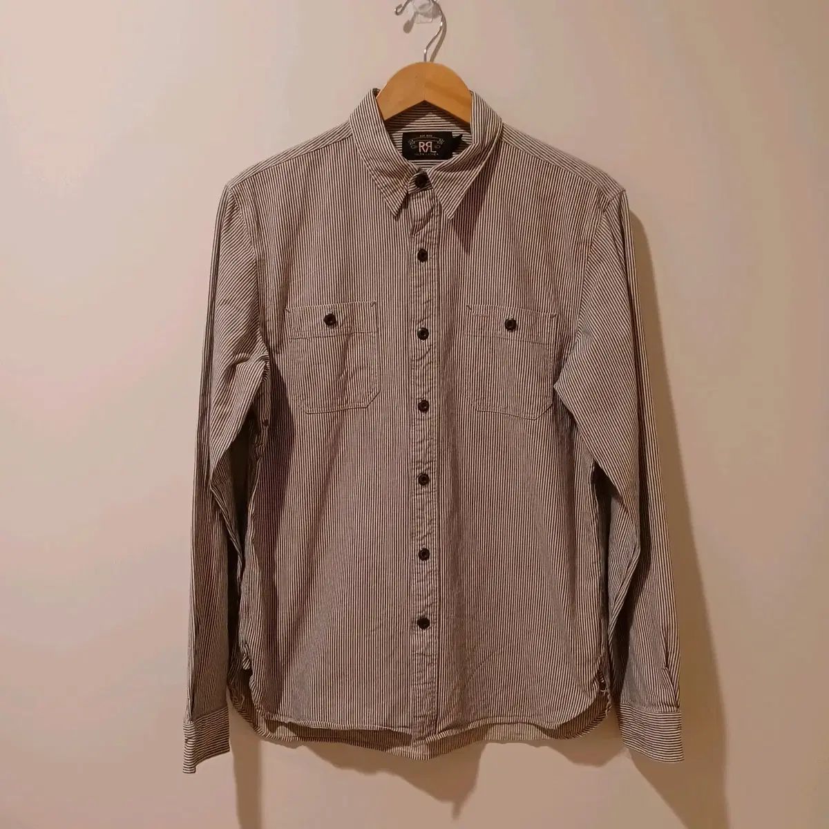 90s RRL ヒッコリー ストライプ ウォーク シャツ