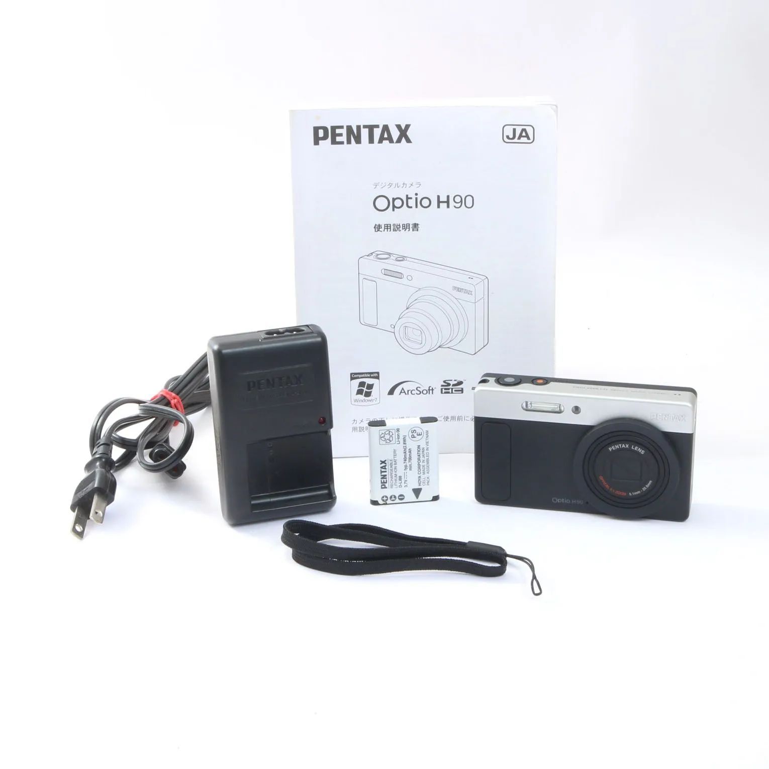 PENTAX ペンタックス Optio H90 ブラック シルバー コンパクトデジタル