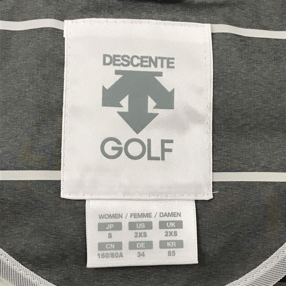 美品】デサントゴルフ ダウンジャケット ダークグレー×ライトグレー 肩
