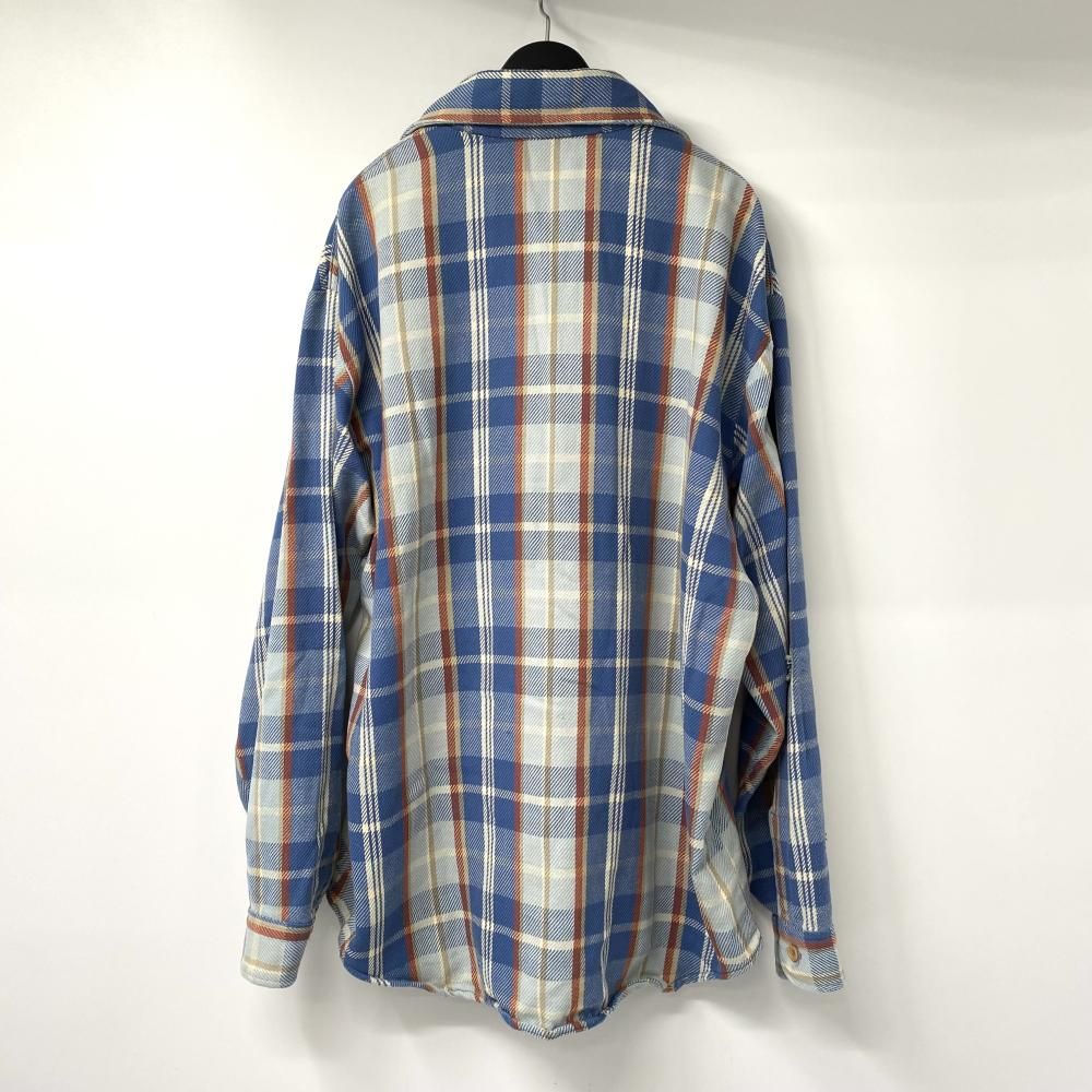 中古】70s BIG MAC 青単JC.Penneyタグ ネルシャツ サイズL ブルー