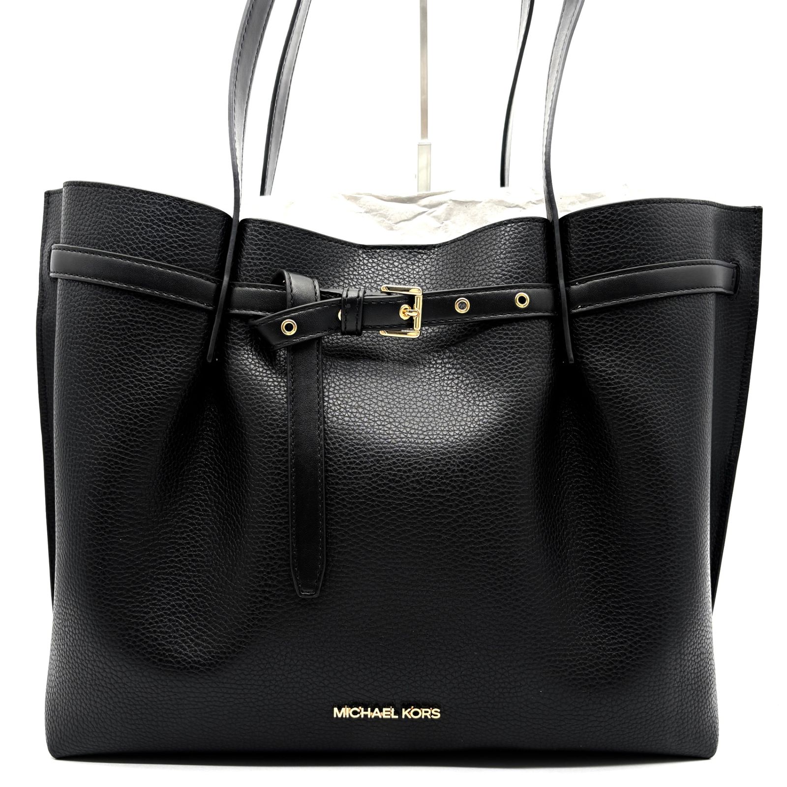 MICHAEL KORS マイケルコース エミリア トートバッグ 肩掛け A4可 ロゴ 黒 通勤 ビジネス 大容量