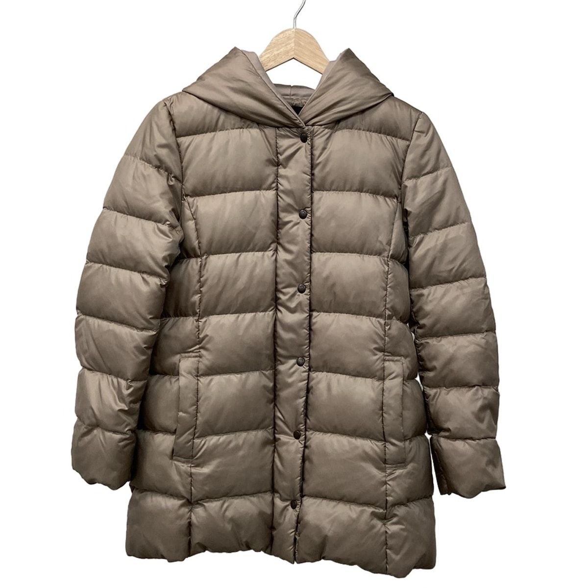 23区 ニジュウサンク ダウンジャケット サイズ34 S レディース - グレーベージュ 長袖 秋 冬