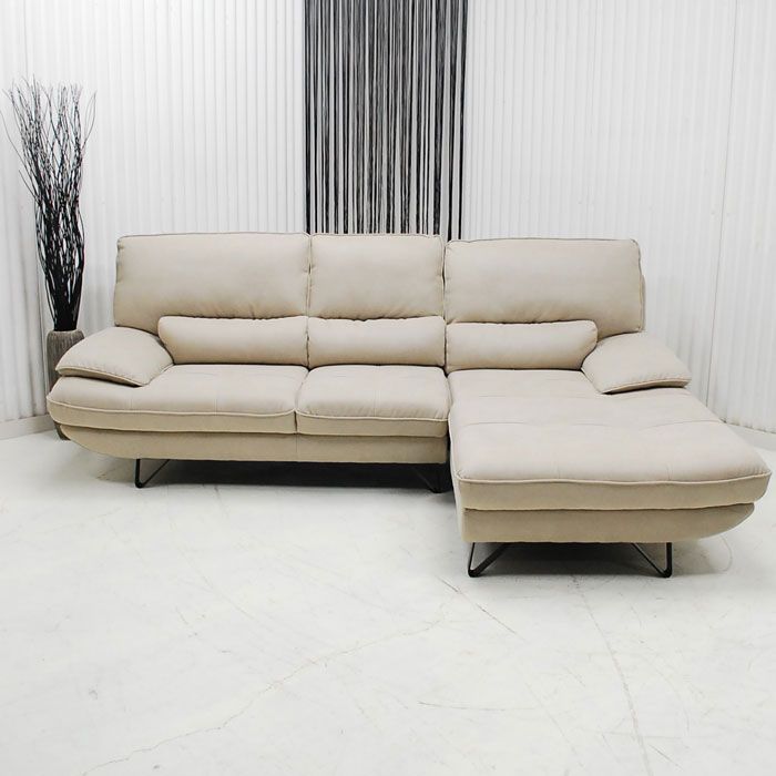 大塚家具ダークブラウン本革二人掛けソファ【美品】 2人掛けソファ