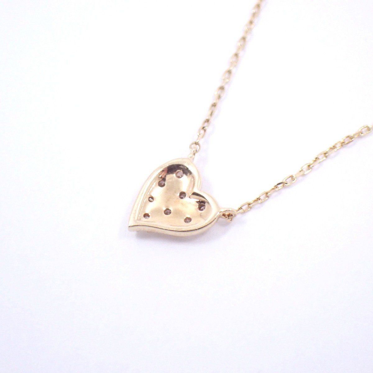 STAR JEWELRY スタージュエリー ハート ネックレス K10/ダイヤモンド