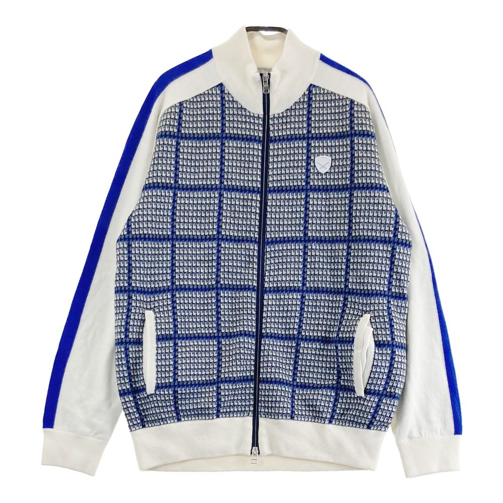 サイズ LL ST ANDREWS セントアンドリュース 蓄熱 ウール混 ニットジップジャケット 総柄 グレー系 240101403214 ゴルフウェア メンズ ストスト
