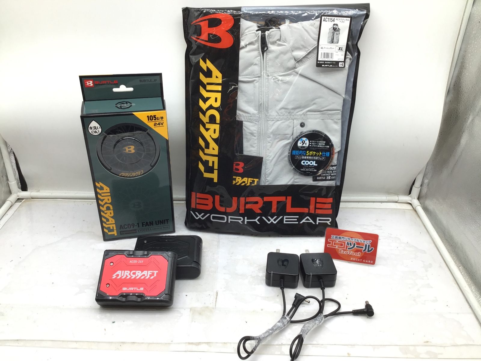 品 〇BURTLE バートル 空調服サイズXL ファンユニット バッテリー24V 22Vセット 型番不明 ITCM3FUZ7CX0 エコツール笠寺店 M02