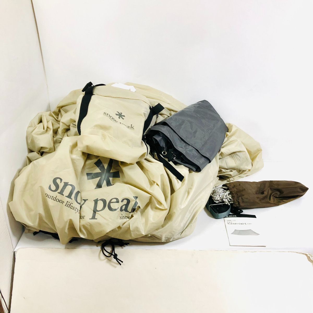 完品 snow peak スノーピーク ランドステーションL アイボリー TP-821IV シェルター タープ 6～8名 大型 BOX型 Land Station