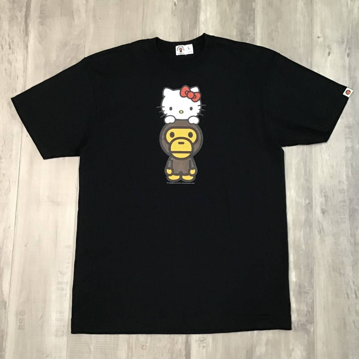 【未使用】ベイプT BABY MILO×ハローキティ Mサイズ BAPE HELLO KITTYハローキティサンリオコラボ初代Tシャツエイプ｜未