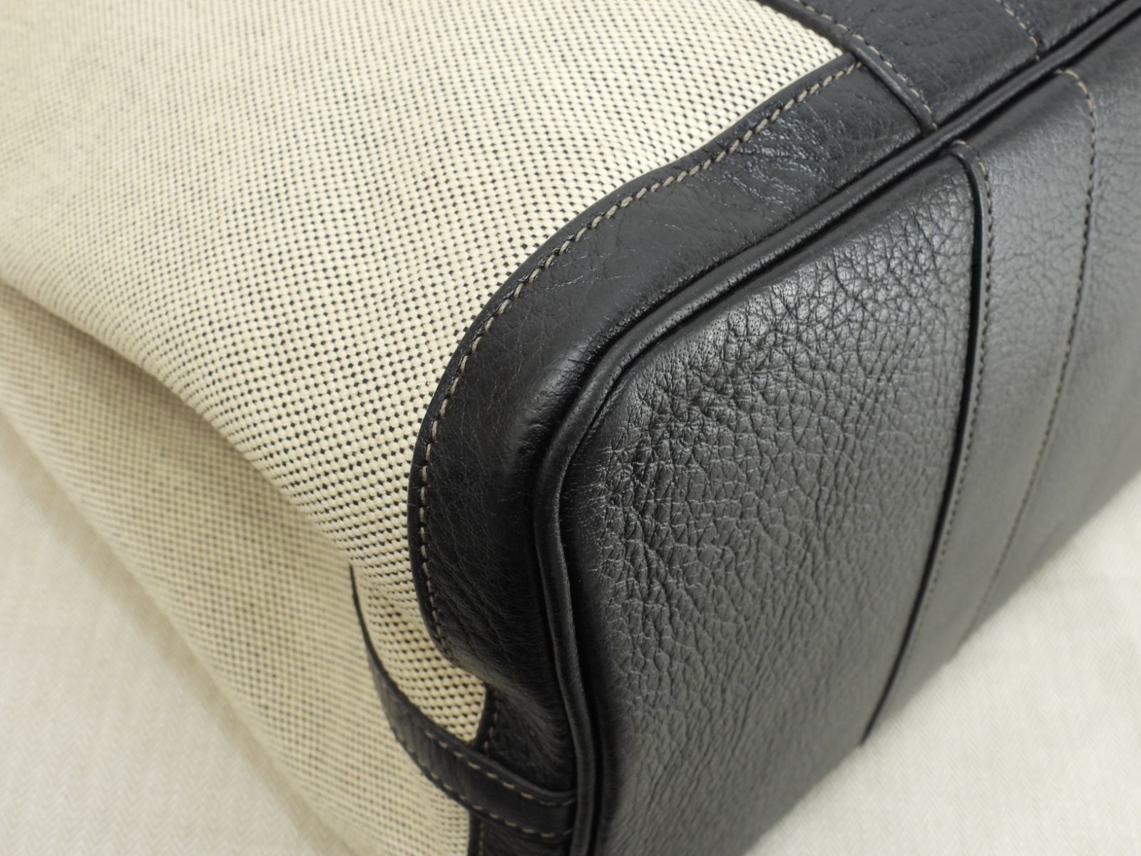 エルメス ガーデンパーティPM トアルアッシュPM革 グレー黒 トートバッグ ハンドバッグ 1