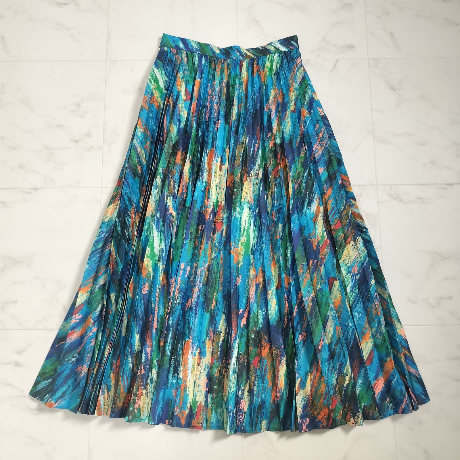 【美品】エンフォルド enfold プリーツスカートマルチカラー ENFOLD エンフォルド アコーディオンプリーツスカート マルチカラー 36