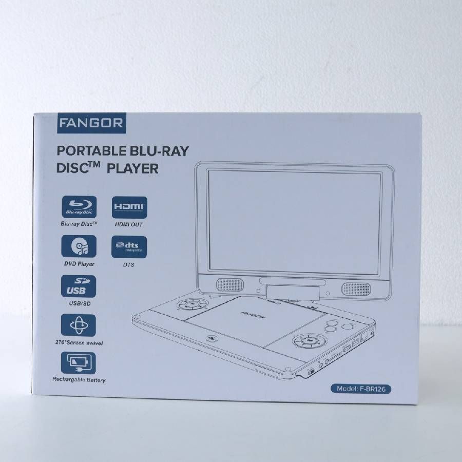 新品 未使用 FANGOR 12インチ ポータブルDVD/ブルーレイプレーヤー
