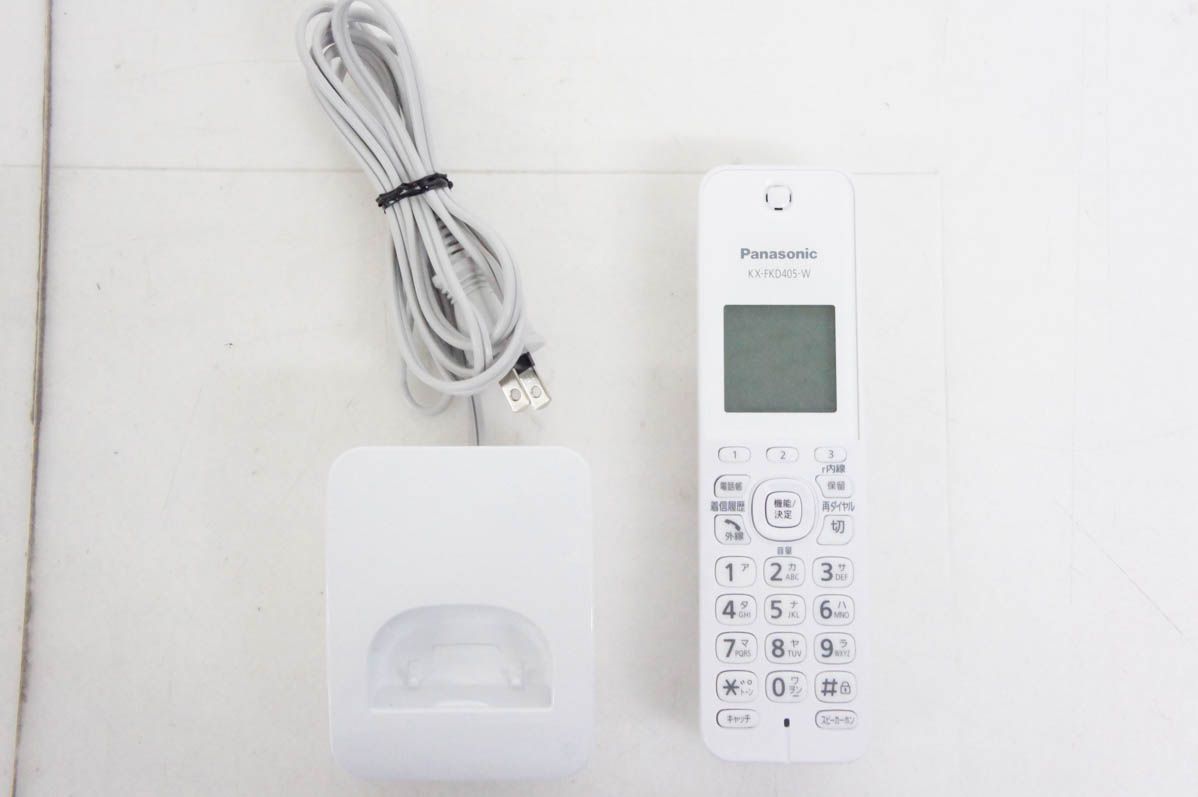中古】Panasonicパナソニック コードレス増設子機 KX-FKD405-W 電話機
