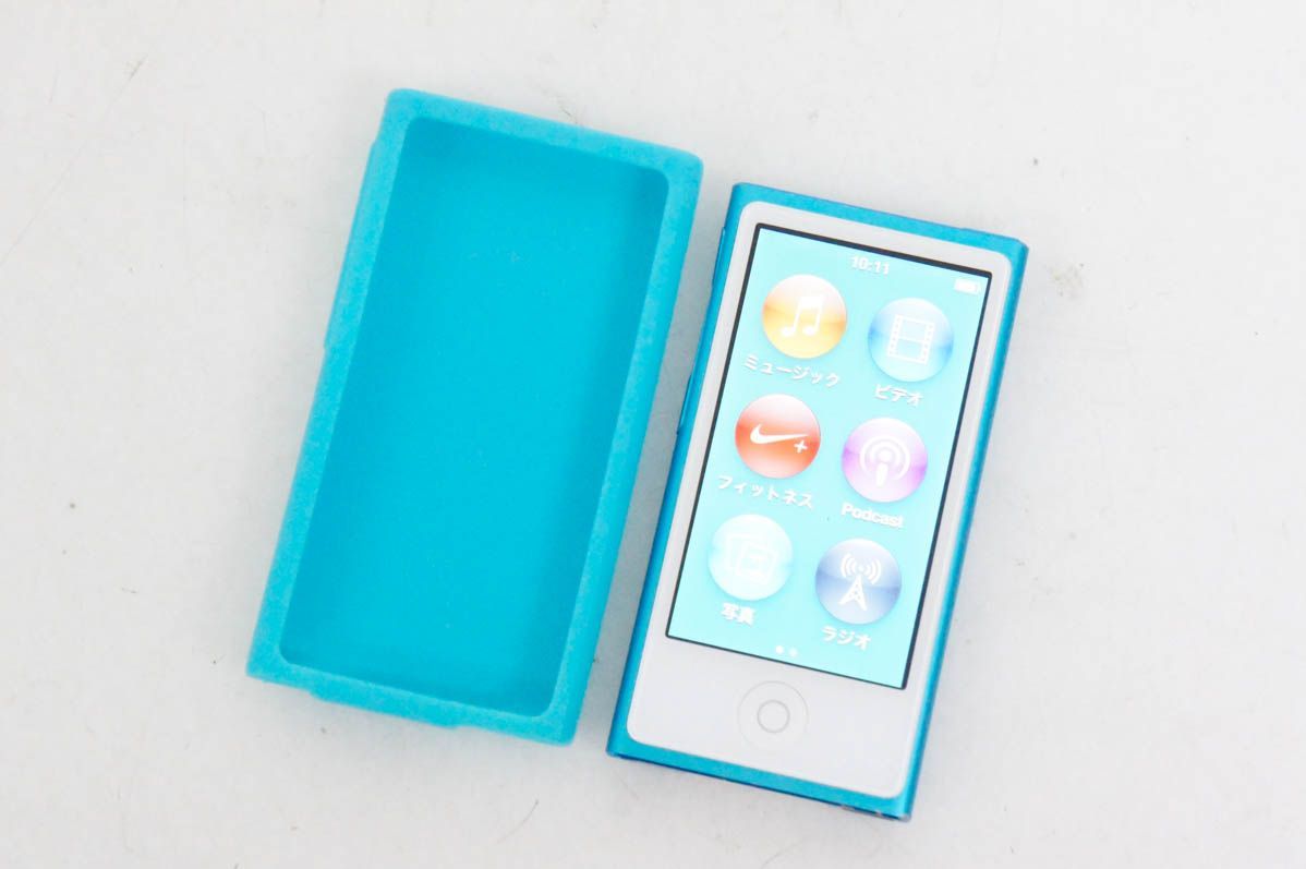 中古】Appleアップル 第7世代 iPod nano 16GB ブルー MD477J - メルカリ