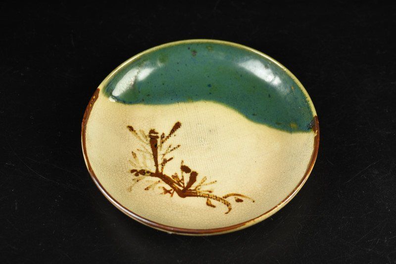 蔵C9736z】織部 販売 加藤作助 小皿 四寸皿 十客