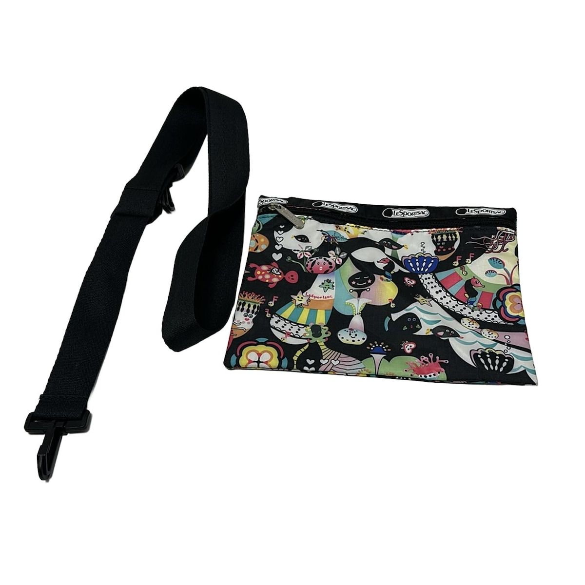 LeSportsac ボストンバッグ 黒 大容量 軽量 ショルダー付 LeSportsac