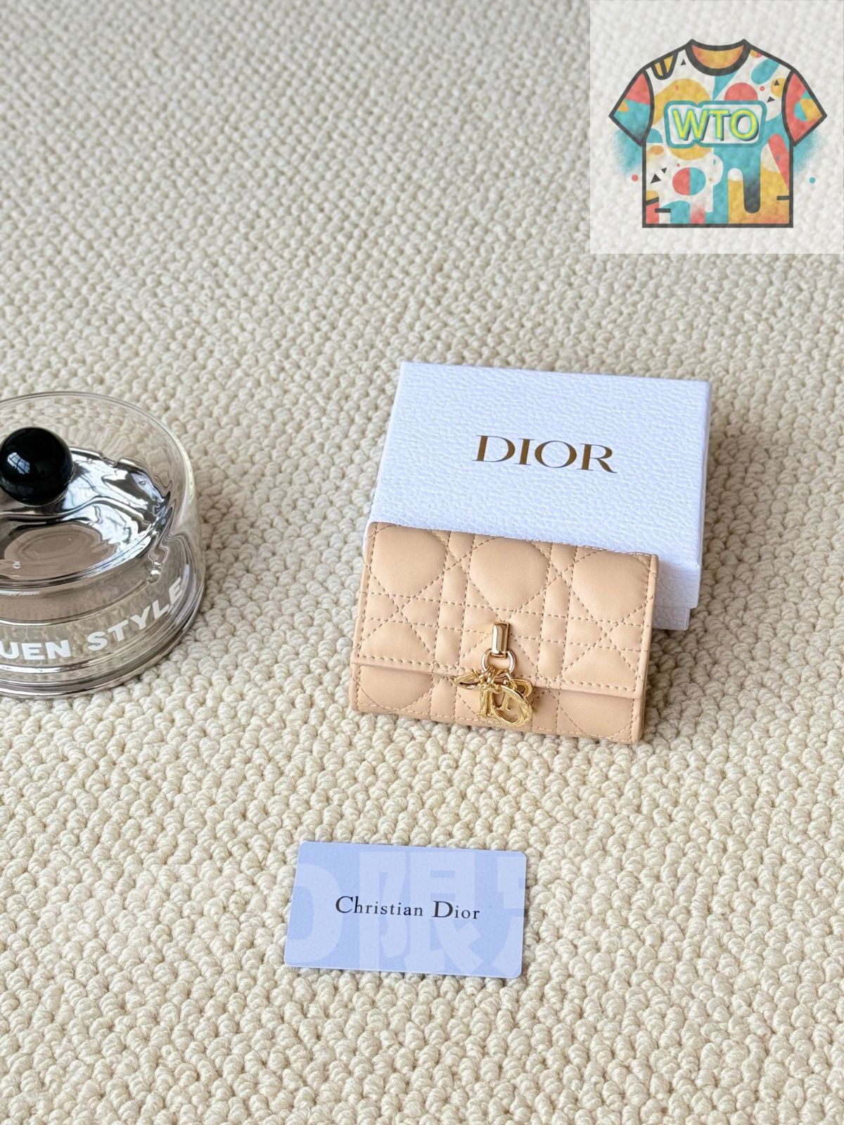 WTO通販 My Dior Glycine ウォレット ラズベリーピンク 藤の花モチーフ エレガントで実用的なデザイン -WTO輸入-YBK41